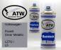 Preview: Volkswagen, Florett Silver Metallic, LZ7G / L5: 400ml Sprühdose + 400ml Klarlack - Set, von ATW Autoteile West.